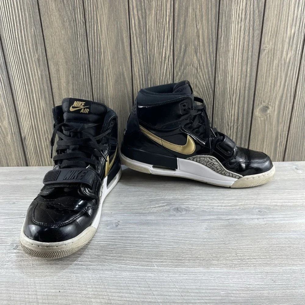 Jordan Legacy 312 Black Gold Men's Size 11 Sneakers Shoes AV3922-007